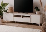 TV-Lowboard Visby in wei und Sandstein TV Unterteil 177 cm