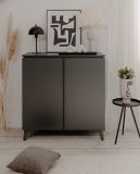 Kommode Visby in grau und Schiefer Wohn- und Esszimmer Sideboard 88 x 92 cm