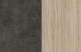Parisot Buffet Fumay11 in Eiche und Beton grau Kche Buffetschrank 100 x 186 cm