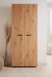 Schuhschrank Logu in Artisan Eiche 74 x 182 cm, aufklappbar fr 30 Paar Schuhe