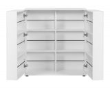Schuhschrank Logu in wei 100 x 110 cm, aufklappbar fr 24 Paar Schuhe