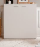 Schuhschrank Logu in wei 100 x 110 cm, aufklappbar fr 24 Paar Schuhe