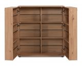 Schuhschrank Logu in Artisan Eiche 100 x 110 cm, aufklappbar fr 24 Paar Schuhe