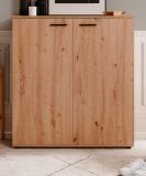 Schuhschrank Logu in Artisan Eiche 100 x 110 cm, aufklappbar fr 24 Paar Schuhe