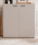 Schuhschrank Logu in Samt 100 x 110 cm, aufklappbar fr 24 Paar Schuhe