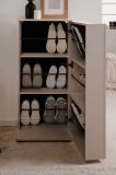 Schuhschrank Logu in Samt 50 x 110 cm, aufklappbar fr 12 Paar Schuhe