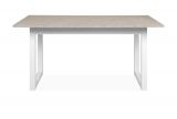 Esstisch Visby in wei und Sandstein Kchentisch ausziehbar 160 / 200 x 90 cm