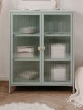 Metall Kommode Maram in mintgrn Vitrine 80 x 102 cm
