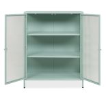 Metall Kommode Maram in mintgrn Vitrine 80 x 102 cm