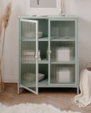 Metall Kommode Maram in mintgrn Vitrine 80 x 102 cm