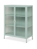 Metall Kommode Maram in mintgrn Vitrine 80 x 102 cm