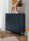 Kommode Barina in blau Wohn- und Esszimmer Sideboard 80 x 90 cm