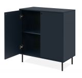 Kommode Barina in blau Wohn- und Esszimmer Sideboard 80 x 90 cm