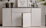 Sideboard Briec in wei Glanz und Matera grau Kommode 178 cm