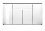 Sideboard Briec in wei Glanz und Matera grau Kommode 178 cm