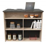 Parisot Kchenschrank Set 2-tlg. Fumay2 in Eiche und Beton grau Kche Buffet und Kcheninsel