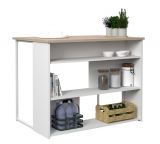 Parisot Kchentheke Socool12 in wei und Jackson Eiche Kcheninsel 116 x 90 cm