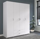 Kleiderschrank Enjour in wei Drehtrenschrank 4-trig 160 x 185 cm