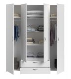 Kleiderschrank Enjour in wei Drehtrenschrank 4-trig 160 x 185 cm