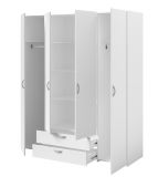 Kleiderschrank Enjour in wei Drehtrenschrank 4-trig 160 x 185 cm