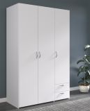 Kleiderschrank Enjour in wei Drehtrenschrank 3-trig 120 x 185 cm