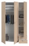 Kleiderschrank Enjour in Jackson Eiche Drehtrenschrank 3-trig 120 x 185 cm