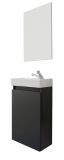 Badmbel komplett Set Champ in grau inkl. Waschbecken und Spiegel Breite 40 cm