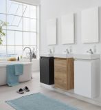 Badmbel komplett Set Champ in Artisan Eiche inkl. Waschbecken und Spiegel Breite 40 cm