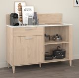 Parisot Anrichte Diner in Jackson Eiche und Beton grau Kchenschrank 120 x 100 cm