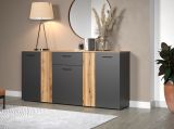 Sideboard Esteban in grau und Evoke Eiche Kommode 181 cm
