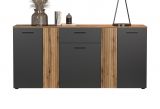 Sideboard Esteban in grau und Evoke Eiche Kommode 181 cm