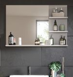 Badezimmer Spiegel Malik in grau Badspiegel mit Ablage 100 x 69 cm
