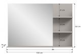 Badezimmer Spiegel Malik in grau Badspiegel mit Ablage 100 x 69 cm