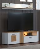 Wandboard Vianna in wei und Evoke Eiche Wandregal 170 cm