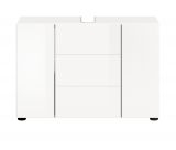 Waschbeckenunterschrank Larik in wei Hochglanz Badezimmer Waschtisch 82 x 56 cm
