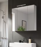 Badezimmer Spiegelschrank Larik in wei 3-trig 82 x 77