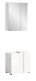 Badmbel Set 2-teilig Larik in wei Hochglanz Badkombination 60 x 190 cm