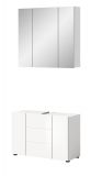 Badmbel Set 2-teilig Larik in wei Hochglanz Badkombination 82 x 190 cm