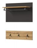 Garderobenpaneel Cooper in Artisan Eiche und grau Set 2-teilig 80 cm
