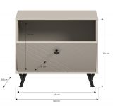 Garderobe Sitzbank Apunti in Sand matt Garderobenbank 60 cm