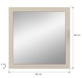 Garderobenspiegel Apunti in Sand matt Wandspiegel 80 x 80 cm