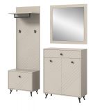 Garderobe Set 4-teilig Apunti in Sand matt Garderobenkombination 155 cm