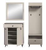 Garderobe Set 4-teilig Apunti in Sand matt Garderobenkombination 155 cm