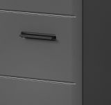 Waschbeckenunterschrank Strong in grau Hochglanz Breite 80 cm, mit Soft-Close