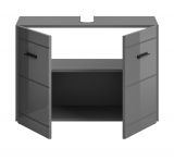 Waschbeckenunterschrank Strong in grau Hochglanz Breite 80 cm, mit Soft-Close