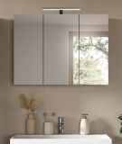 Badezimmer Spiegelschrank Strong in grau 3-trig 80 cm, mit Soft-Close