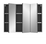 Badezimmer Spiegelschrank Strong in grau 3-trig 80 cm, mit Soft-Close