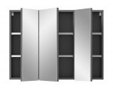 Badezimmer Spiegelschrank Strong in grau 3-trig 80 cm, mit Soft-Close