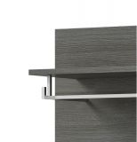 Garderobenpaneel Rumba in Rauchsilber grau Wandgarderobe 80 x 70 cm