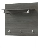 Garderobenpaneel Rumba in Rauchsilber grau Wandgarderobe 80 x 70 cm